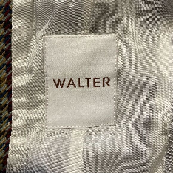 Walter Plaid Blazer Jacket Herringbone Tweed - Picture 10 of 14
